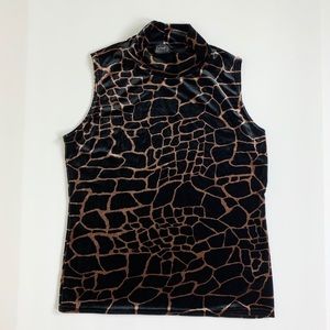 Velvet Mock Neck Top